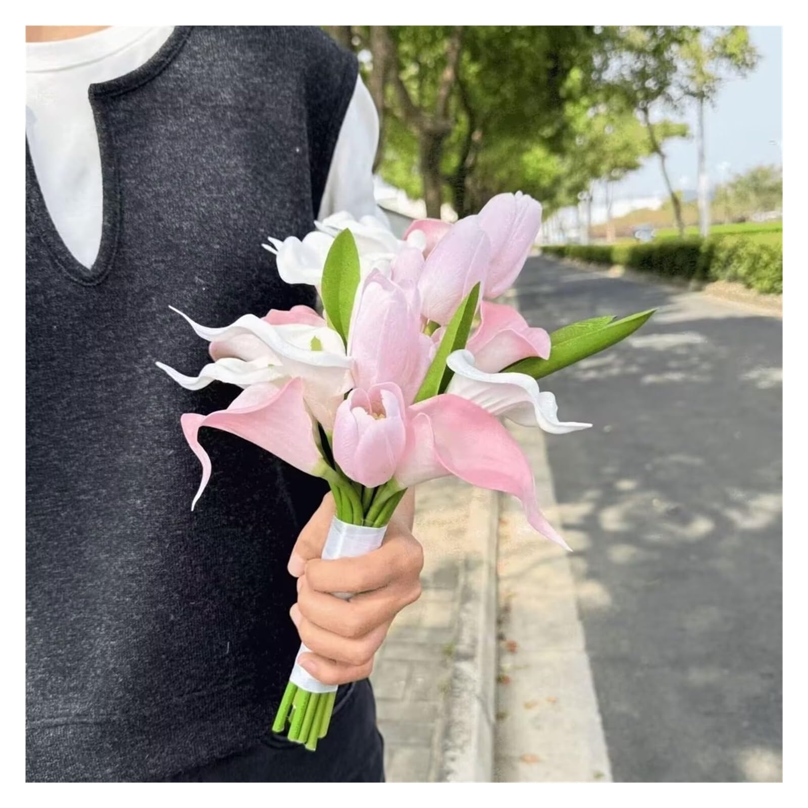 Gijmzy Color11 Wedding Craftscascading Waterfall Flower Bouquet