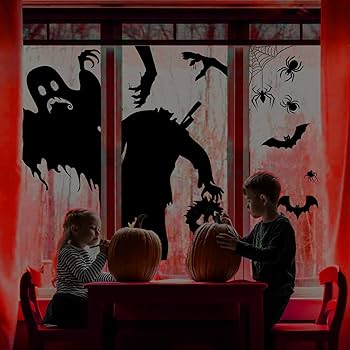Amazon.com: XZENTIRA Large Halloween Window Clings Stickers, 4