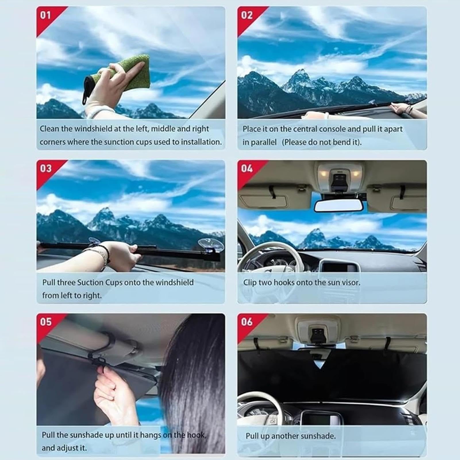 Parasole retrattile per finestrino auto, parasole per auto per parabrezza | Parasole per parabrezza auto - Parasole pieghevole per parabrezza auto, protezione per visiera, isolamento t