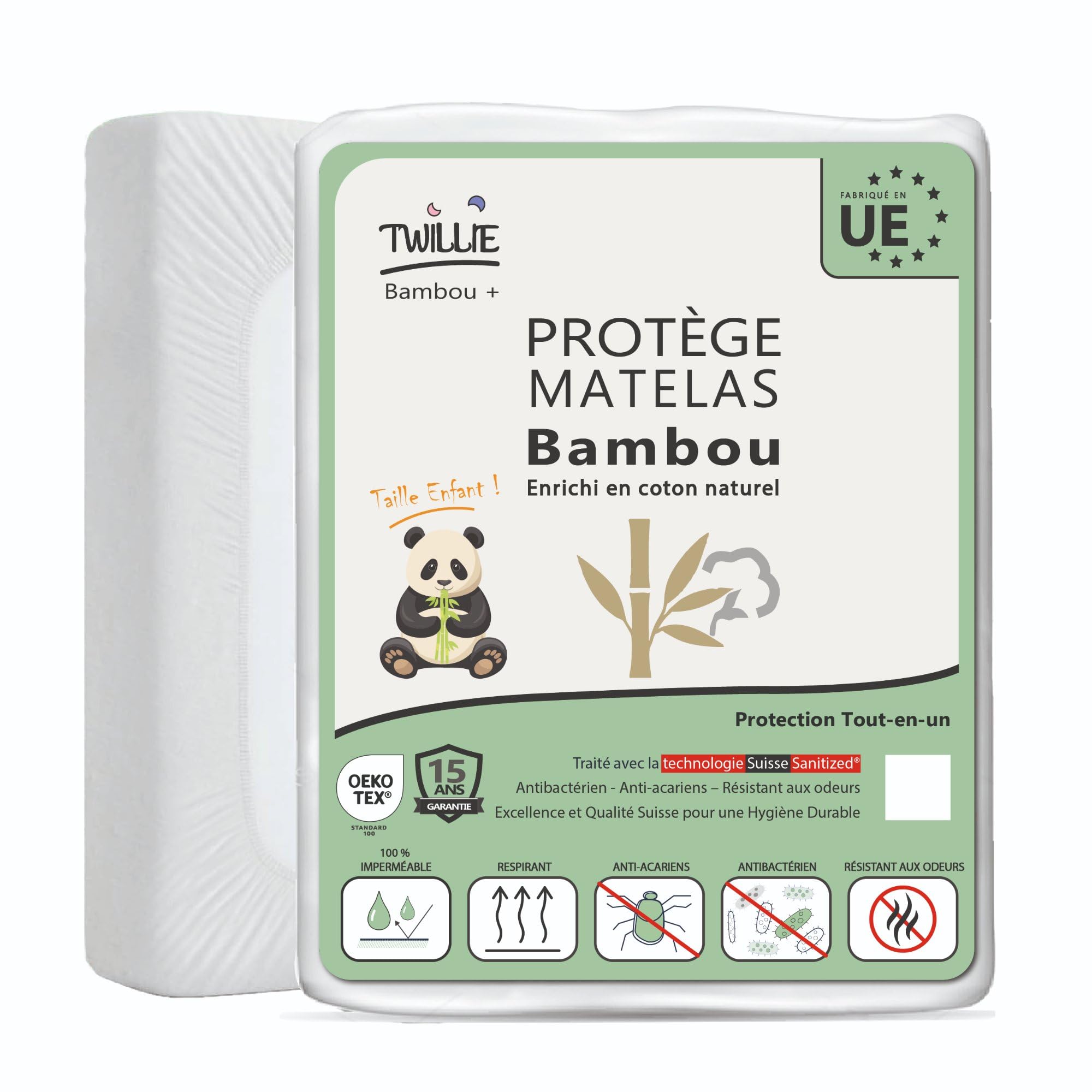 Alèse bébé 70x140 bambou pour éviter la transpiration et les allergies