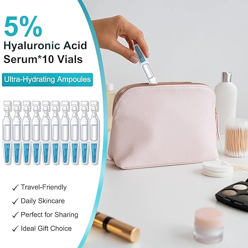 Miniatura 6 de TJE Suero de ácido hialurónico al 5% para la cara con vitamina C Suero ultra hidratante antienvejecimiento Hidratante para piel seca y sensible