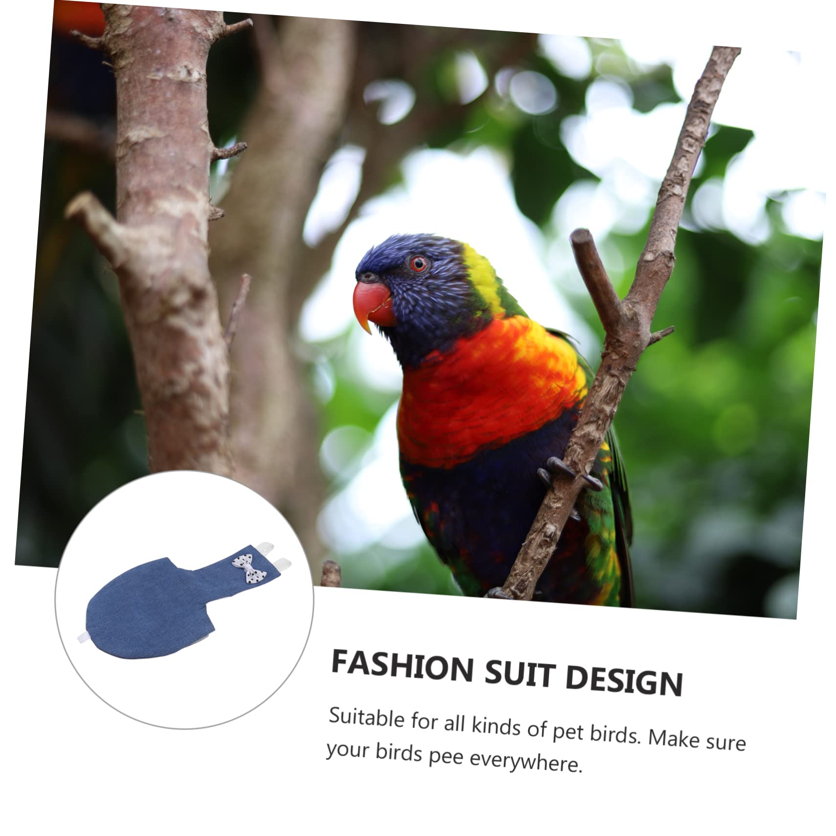 Cockatiel Diaper Ukco 4PCS Washable Reusable Flight Suit - Parrot Urine ...