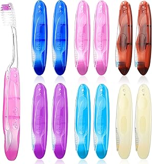 Travel Toothbrushes for Homeless Individually Wrapped Toothbrushes Folding Travel Toothbrush Potable Travel Size Soft Toothbrush for Travel Camping Toothbrush School, Home, Business Trip (12 Pieces)