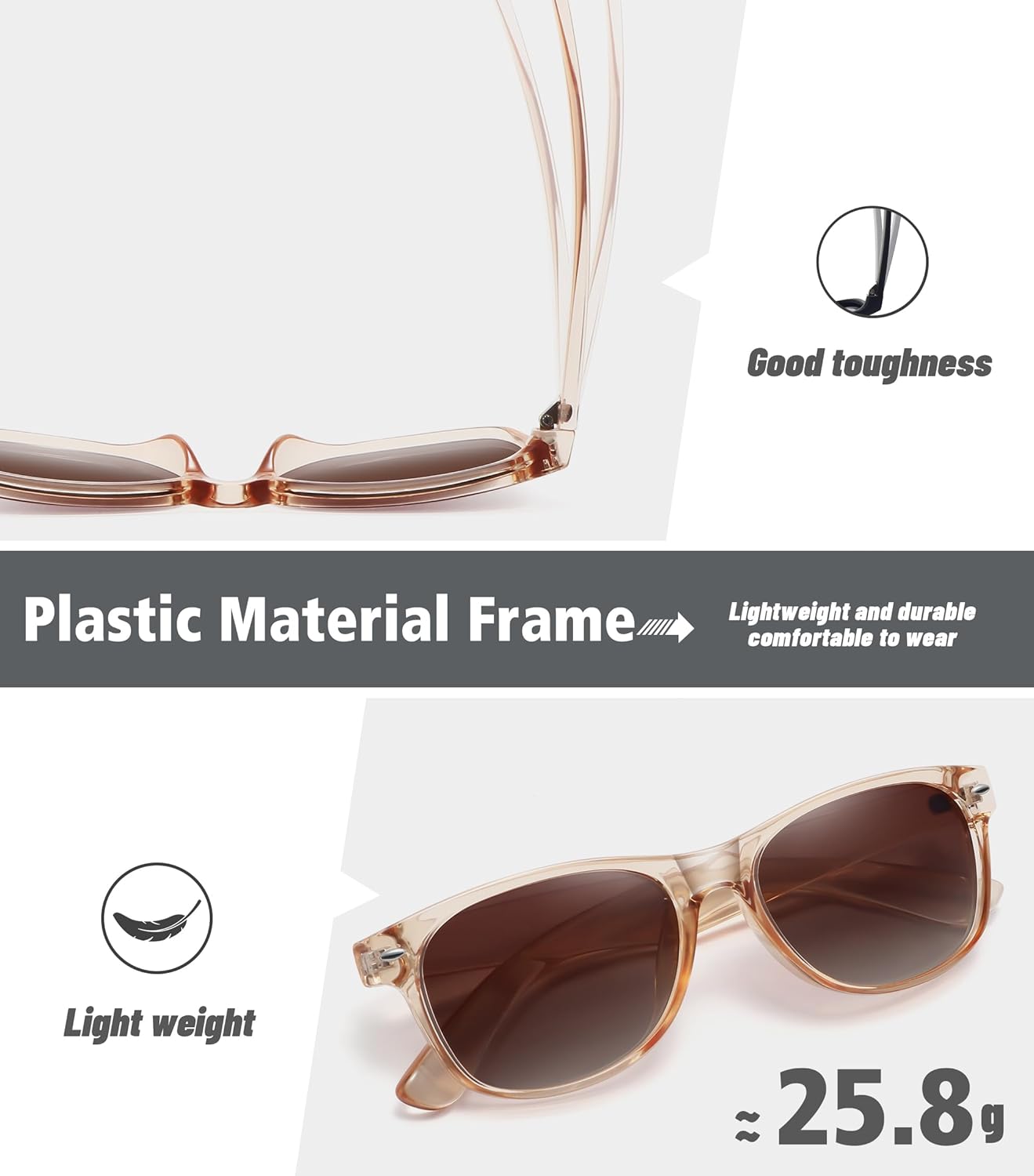 MEETSUN Classic Polarized Sunglasses for Women Men Trendy Retro Sun Glasses for Driving UV Protection (3 Pack) - Image 7