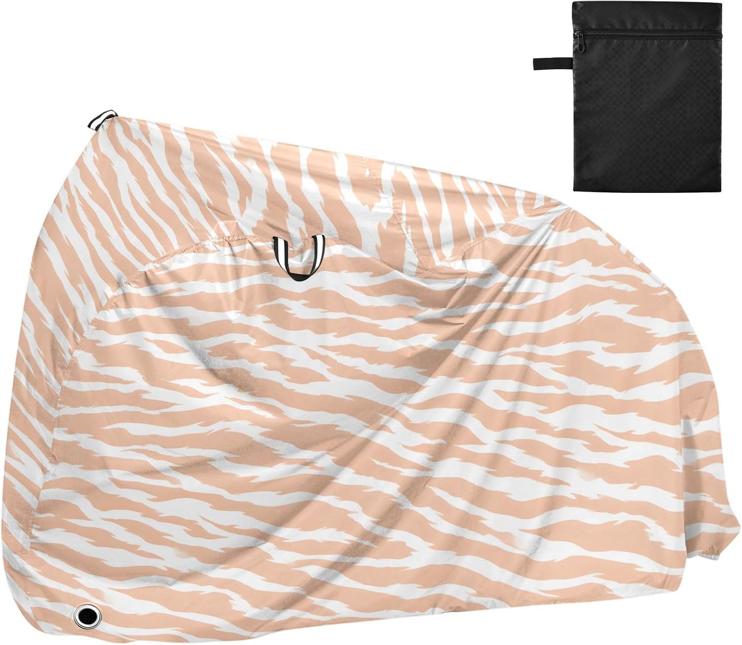 ALAZA Light Tiger Print Bike Cover Waterproof Outdoor Ebike Bicycle Covers Tarp Protection for 1/2 Bikes, Sun UV Dust Wind Proof