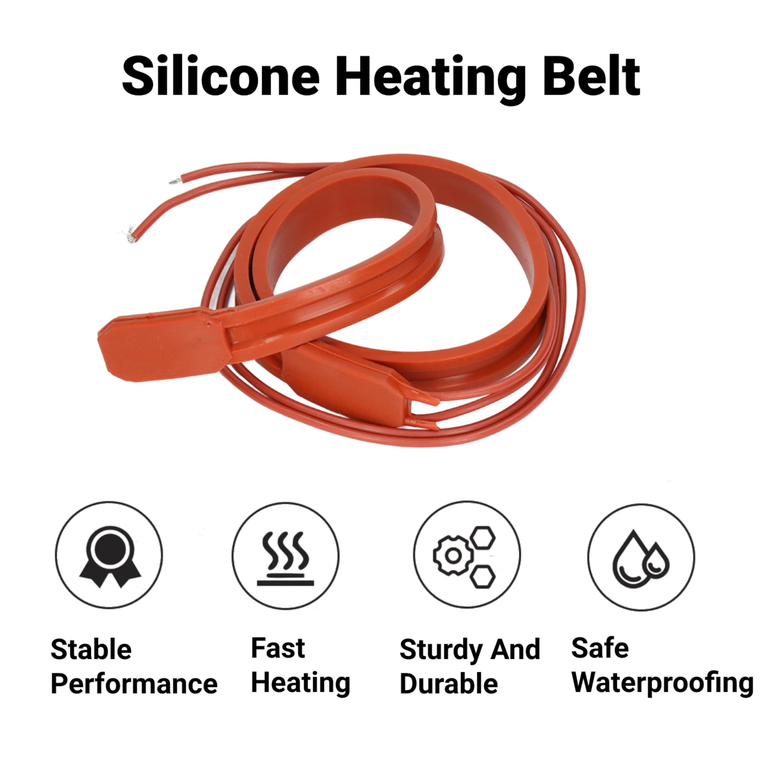 LiebeWH Nastro Riscaldante in Silicone Riscaldatore Flessibile Cavo Scaldante in Gomma Antigelo Nastro Autoregolante per Compressori Aria Condizionata 220V