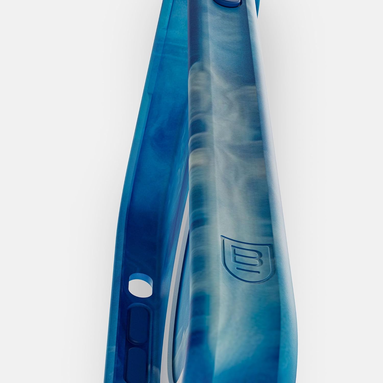 BodyGuardz Carve Marble for iPhone 15 Pro Max Case, Ultra-Slim Shockproof Military Grade Tested 16FT Drop Rating, Compatible with MagSafe and Wireless Charging, Responsive Buttons - Blue - Image 4