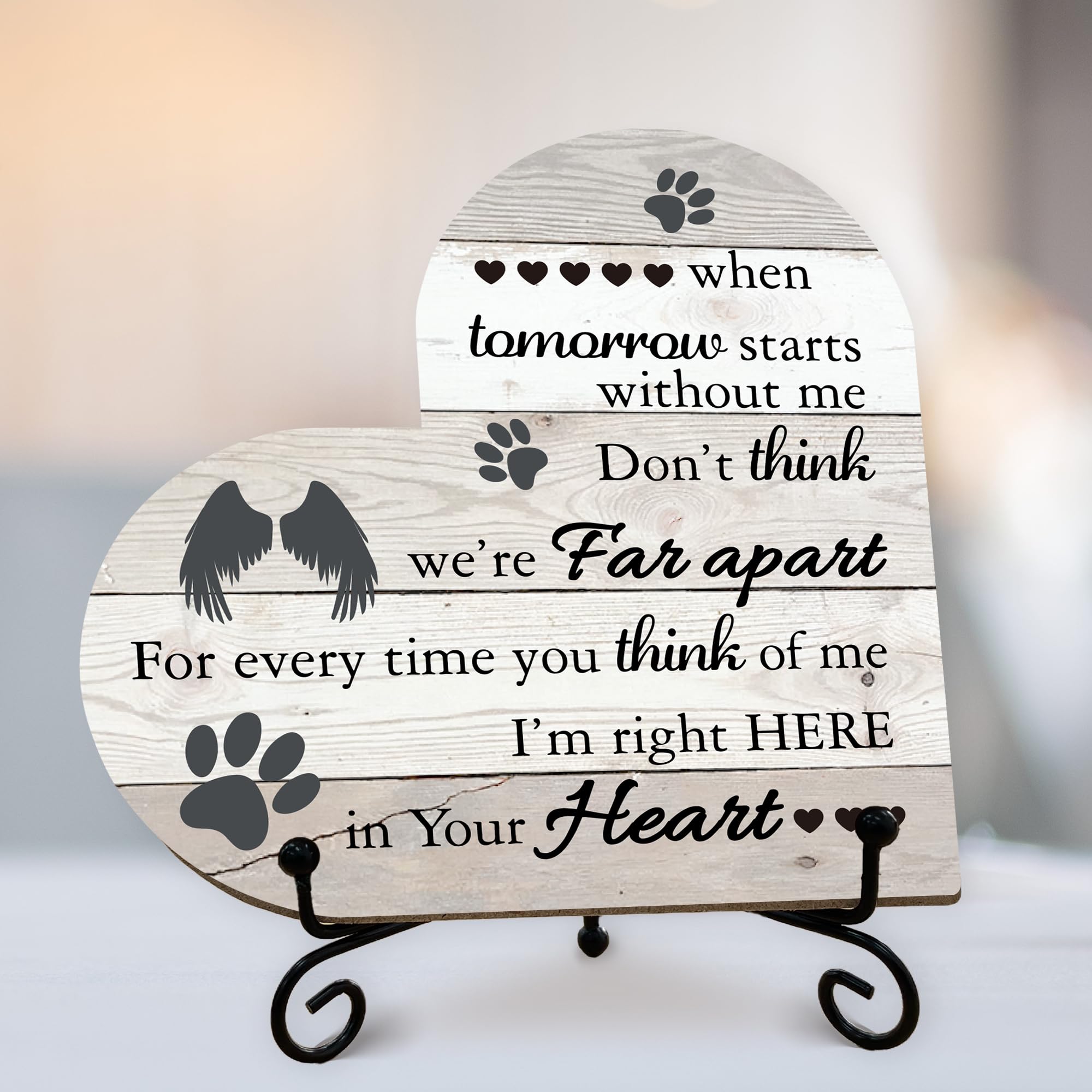 Regalo conmemorativo de duelo de mascotas Beshoul en forma de corazón para recordar a tu perro o gato