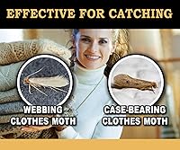 Vista 2 de MaxGuard Clothes Moth Traps (6+2 Free Traps) with Extra Strength Pheromones Non-Toxic Sticky Glue Trap for Closets and Carpet Moths No Mothballs