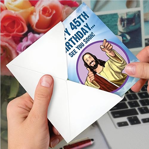 Miniatura 10 de NobleWorks Tarjeta de papel humorística para cumpleaños número 70 con sobre de 5 x 7 pulgadas (1 tarjeta) See You Soon - 70 C10007MBG