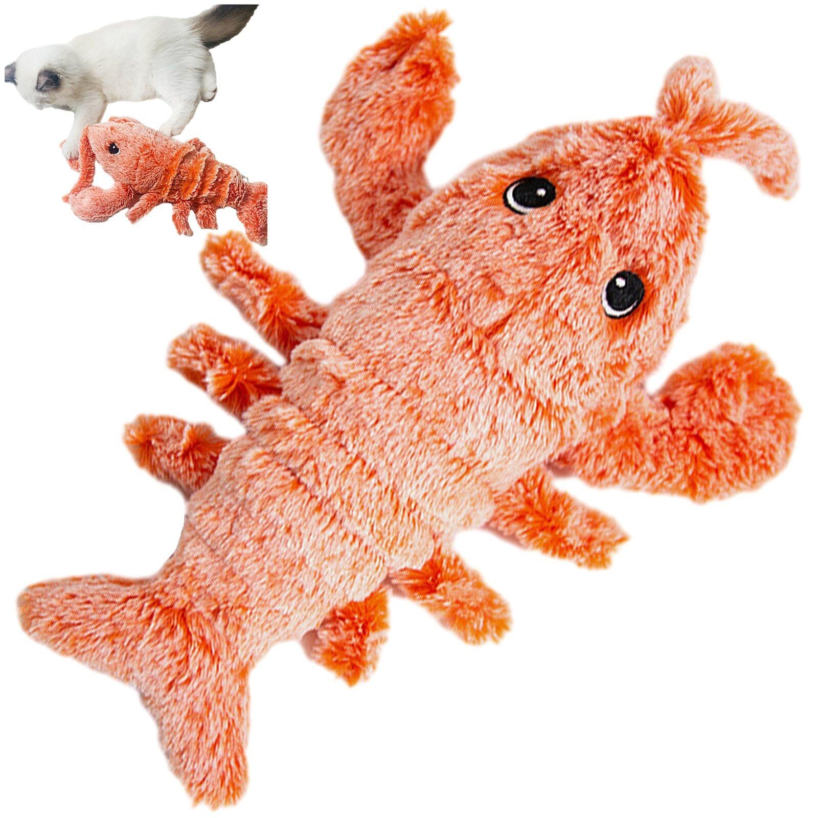 Jouet de homard souple électrique USB pour chat et petit chien