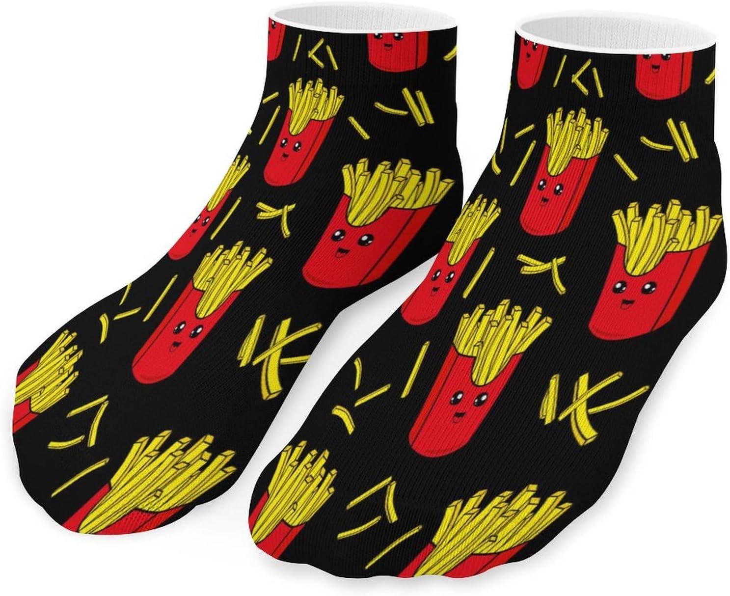 Funny French Fries Ankle Socks for Men Women Low Cut Crew Sock Casual Sports Clothing