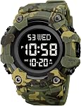Gosasa Men Sport Watch Countdown Stopwatch Watch Mens Wrist Watch Waterproof LED Electronic Digital Male Watch 12/24 Hour Multifunctional Watch