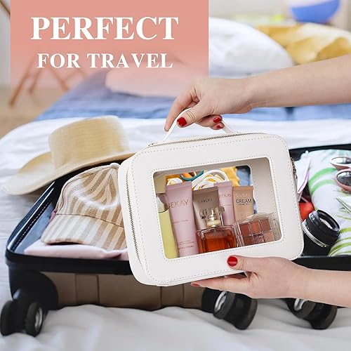 Miniatura 4 de Pinkmik Clear Makeup Bag, Travel Case, Portable transparent Cosmetic Bag Case,Clear Travel ToiletryBag, Makeup Bag for Car with Zipper for Women
