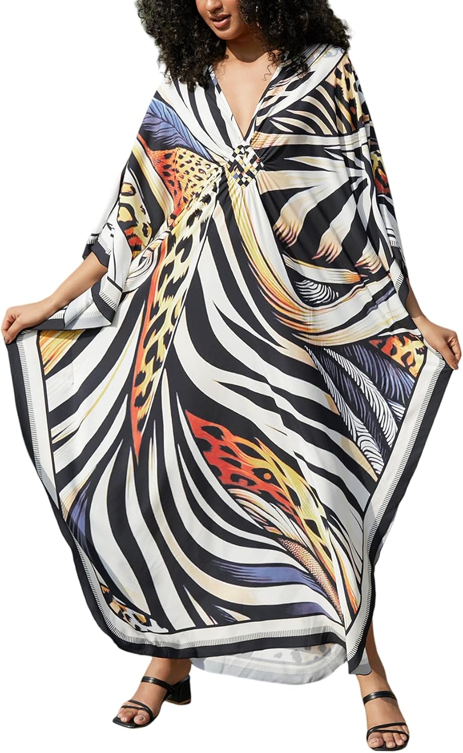 Kaftan Dress for Swimwear Women Plus Size Bathing Suit Cover Up Beach Robe
