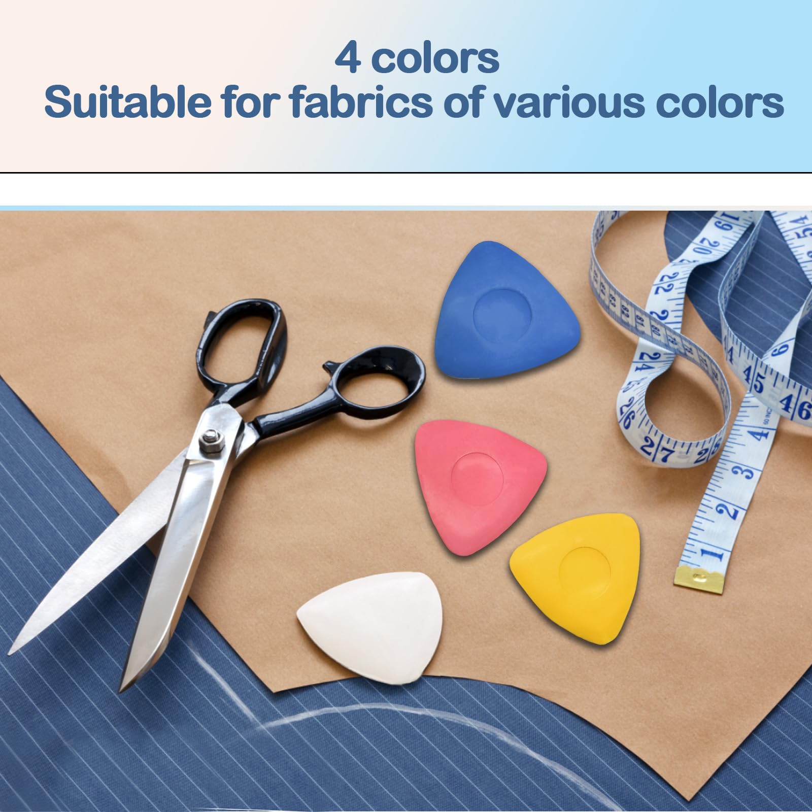 Gesso Da Sarta FlyWave - 4 Pezzi Colorati Per Marcare Tessuti E Pelli - Foto 7