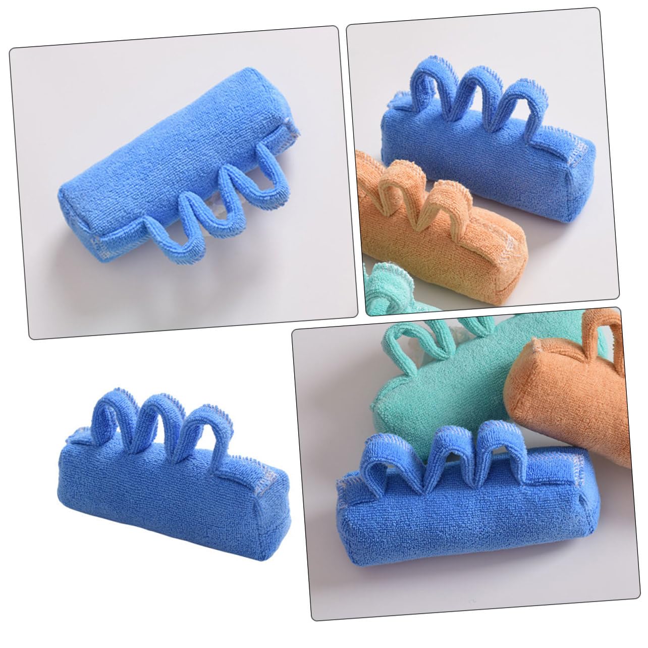 Bola de Tejido Azul Diseño Ergonómico Separadora de Dedos | Extraíble y Lavable, Fácil de Limpiar, Uso Cómodo para Mayores y Pacientes Encamados