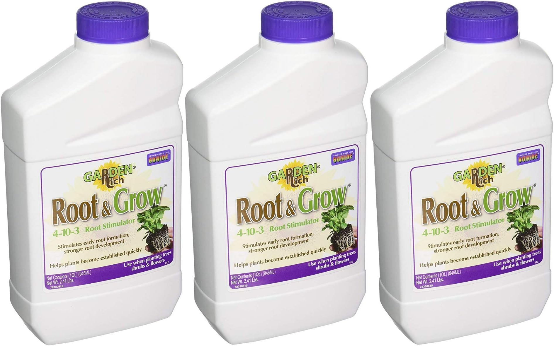 Bonide 412 Root N' Grow Stimulator, 1-Quart (Pack of 3)