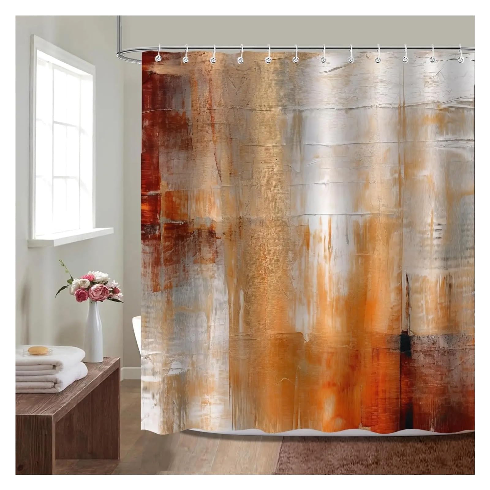Duschvorhang Leinen Abstrakte Design-Industrie-Chic-Dusche