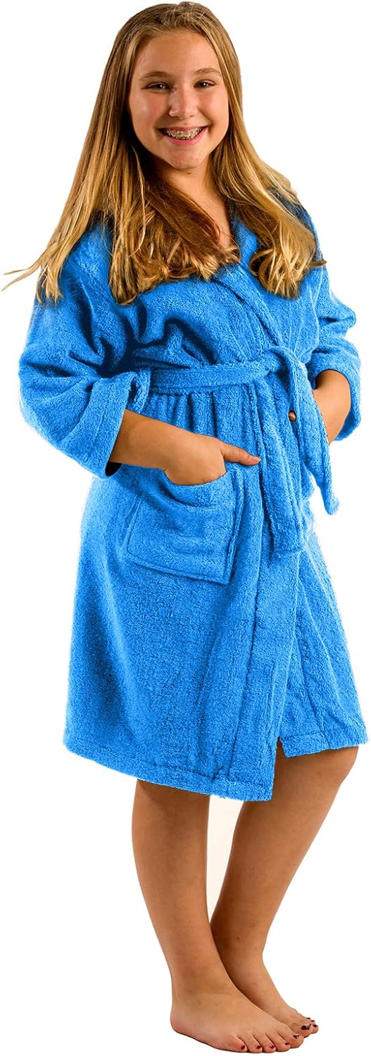 BY LORA Personalized Embroidered Names, Initials For Unisex Kids and Teenagers Hooded Robe