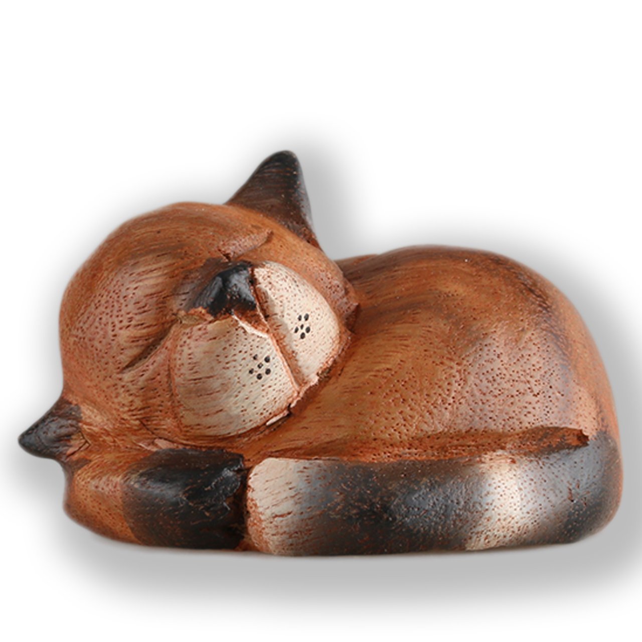 ART-CRAFT HTKA019 Holzkatze schlafend bemalt 10 cm