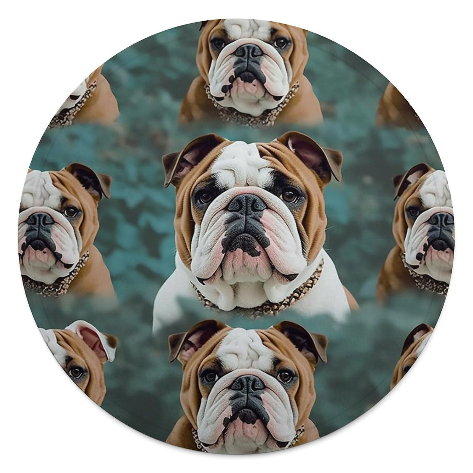 Couverture de plage ronde bouledogue anglais pour partager des moments joyeux