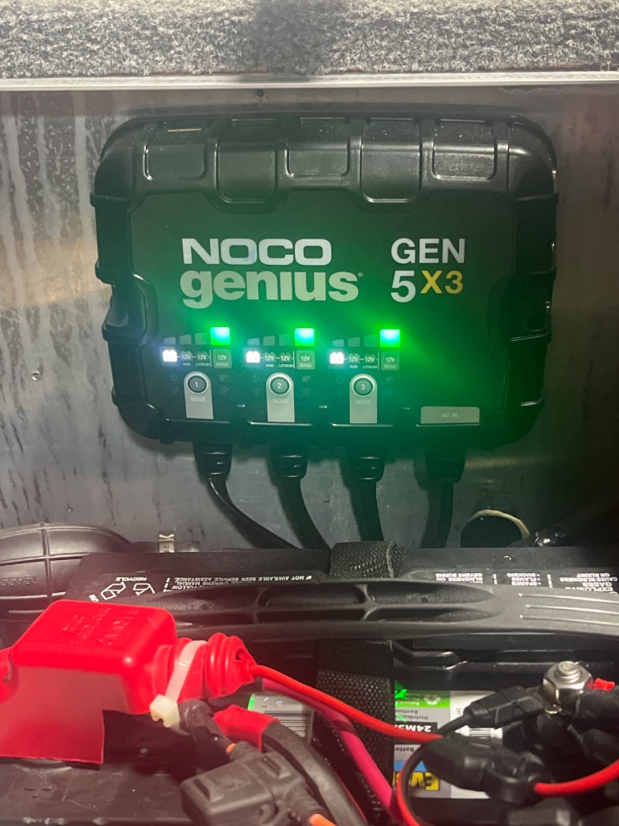28/mo Finance NOCO Genius GEN5X3, 3Bank, 15A (5A/Bank) Smart Marine