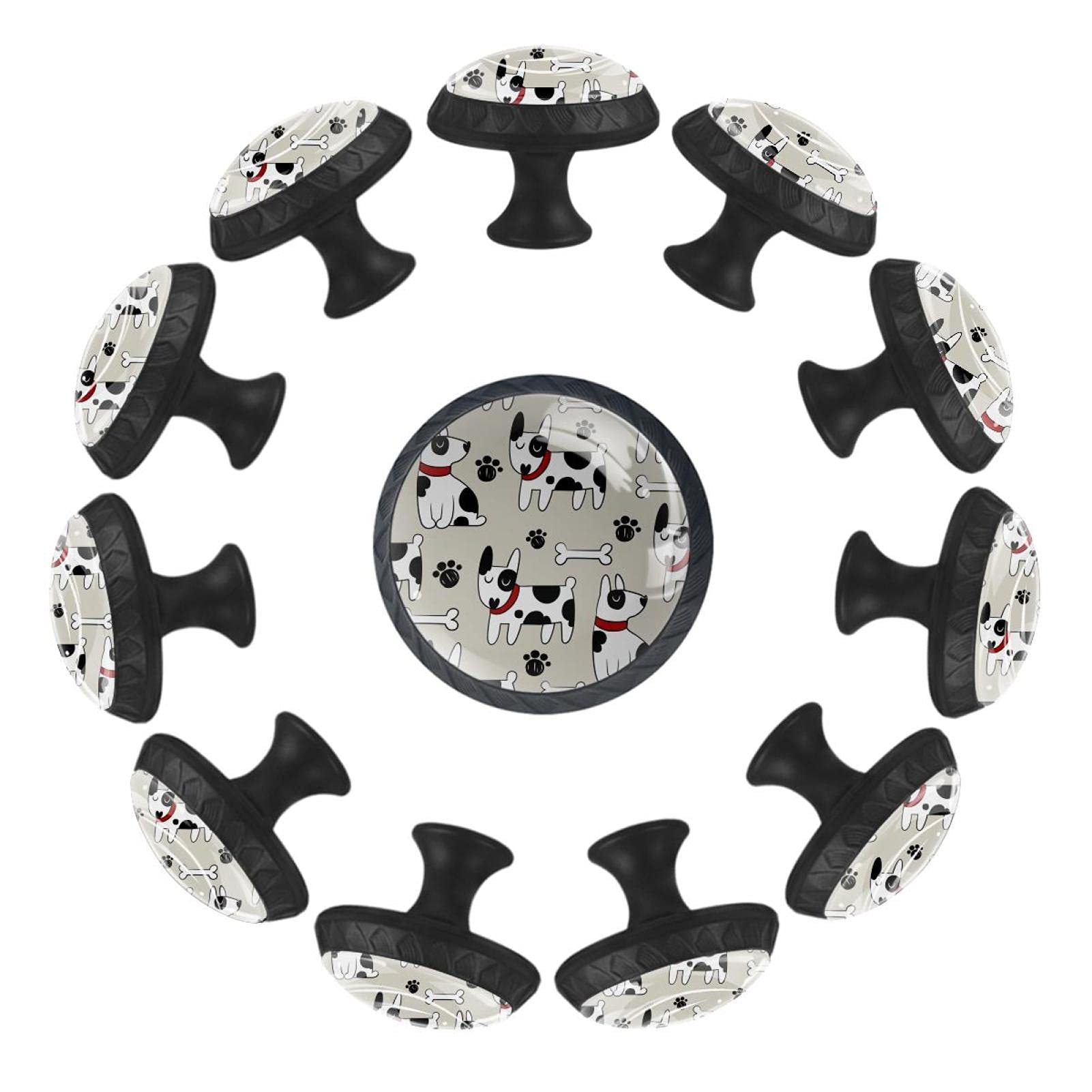 Bouton de tiroir dalmatien pour décorer la commode de la crèche et la salle de jeux