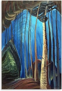 LEIZHAN Emily Carr Blue Canvas Printing World Famous Painting Office Living Room Wall Art Abstract Decorative Painting Wall Art Picture Painting Poster Canvas Print Posters Artworks Bedroom Living Roo