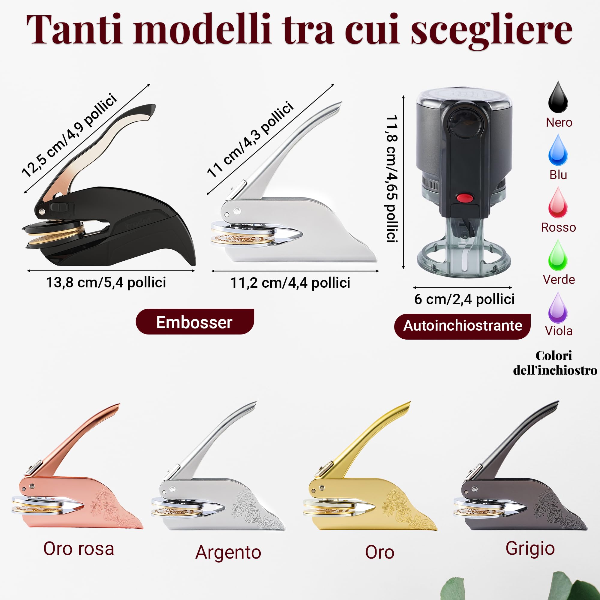 Easycosy Embosser per Libri Personalizzato, Mini Goffratrice Personalizzata con Testo, Timbri per Nome Personalizzati, Ex Libris Timbro, Idee Regalo per Carte, Biblioteche, Buste