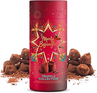Monty Bojangles Cocoa Dusted Truffles Gift Tube (135g) - 3 Different Indulgent Flavours, Luxury Chocolate Gift Box, Award Winning Truffles, Beautiful Chocolate Gift Box, Perfect Chocolate Gifts