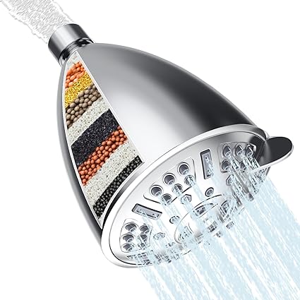 Costar 17-Stage Shower Filter for Hard Water Specifically Designed for Indian Water Quality | Multi-Mode Water Softener for Bathroom | 360 degreeSteerable Shower Filter - 2 Filter Cartridge