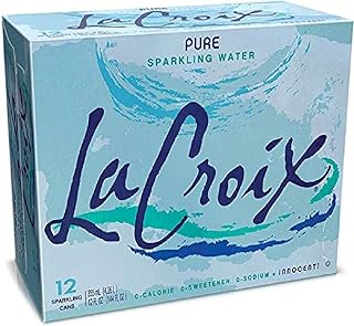 Lacroix Sparkling Water, Pure, 12 fl oz (Pack of 12) (dinirao)