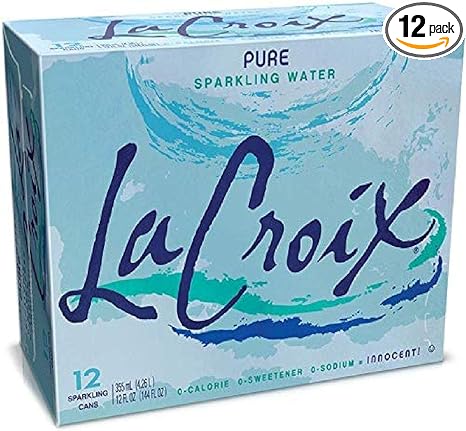 Amazon.com: Lacroix Sparkling Water, Pure, 12 fl oz (Pack of ...