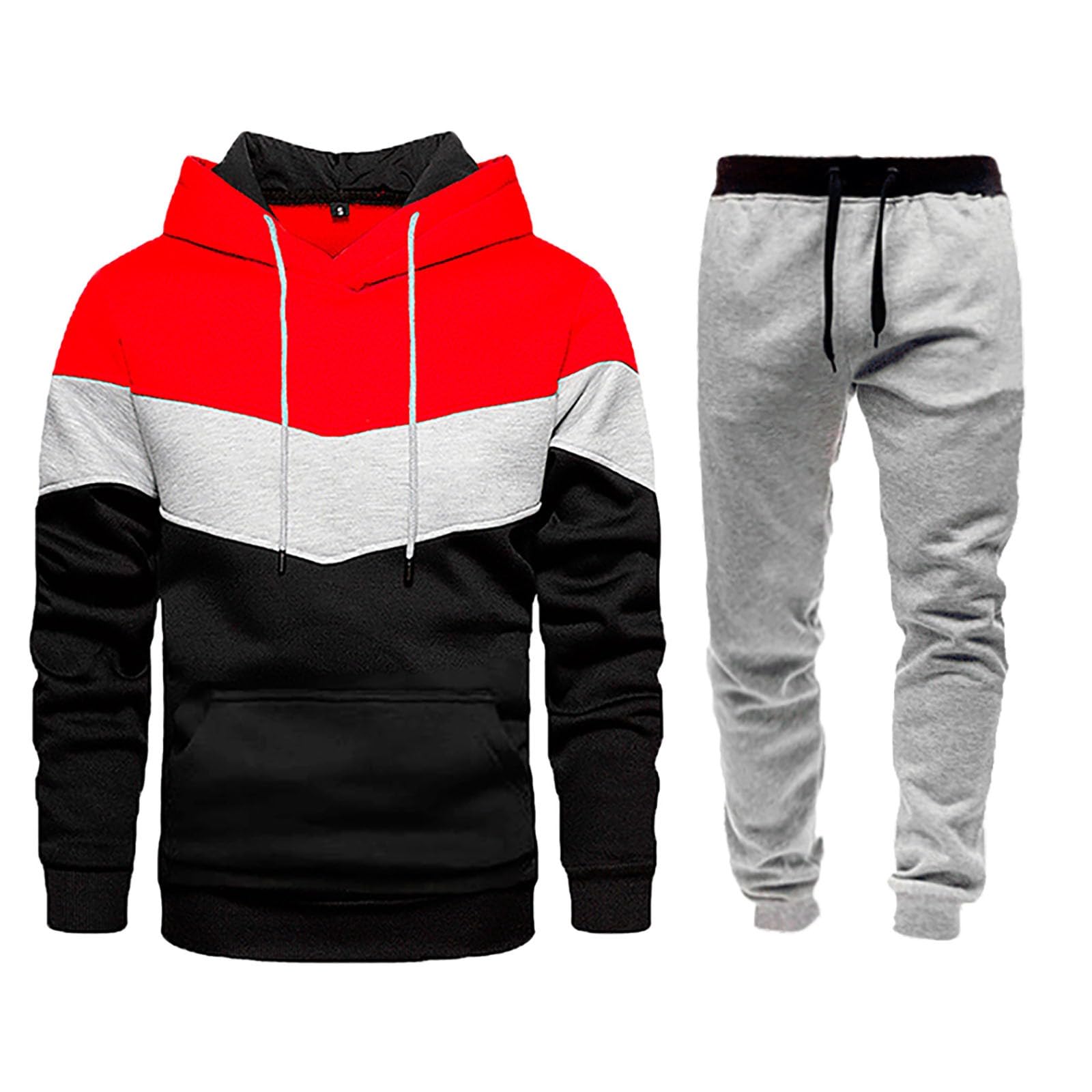 YunisuMens 2 Piece Sweatsuits Hoodie Sweatpants Set Track Sweat Suits Sport Jogging Suits Tracksuits Outfit