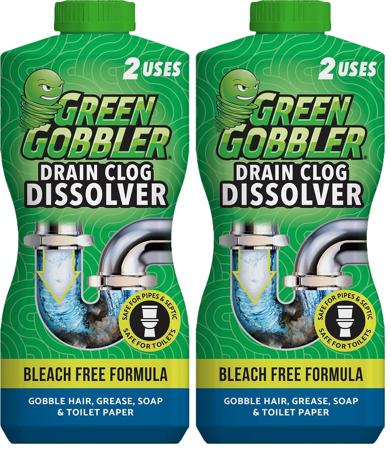 Green Gobbler Drain Clog Dissolver 31 oz 2-Pack