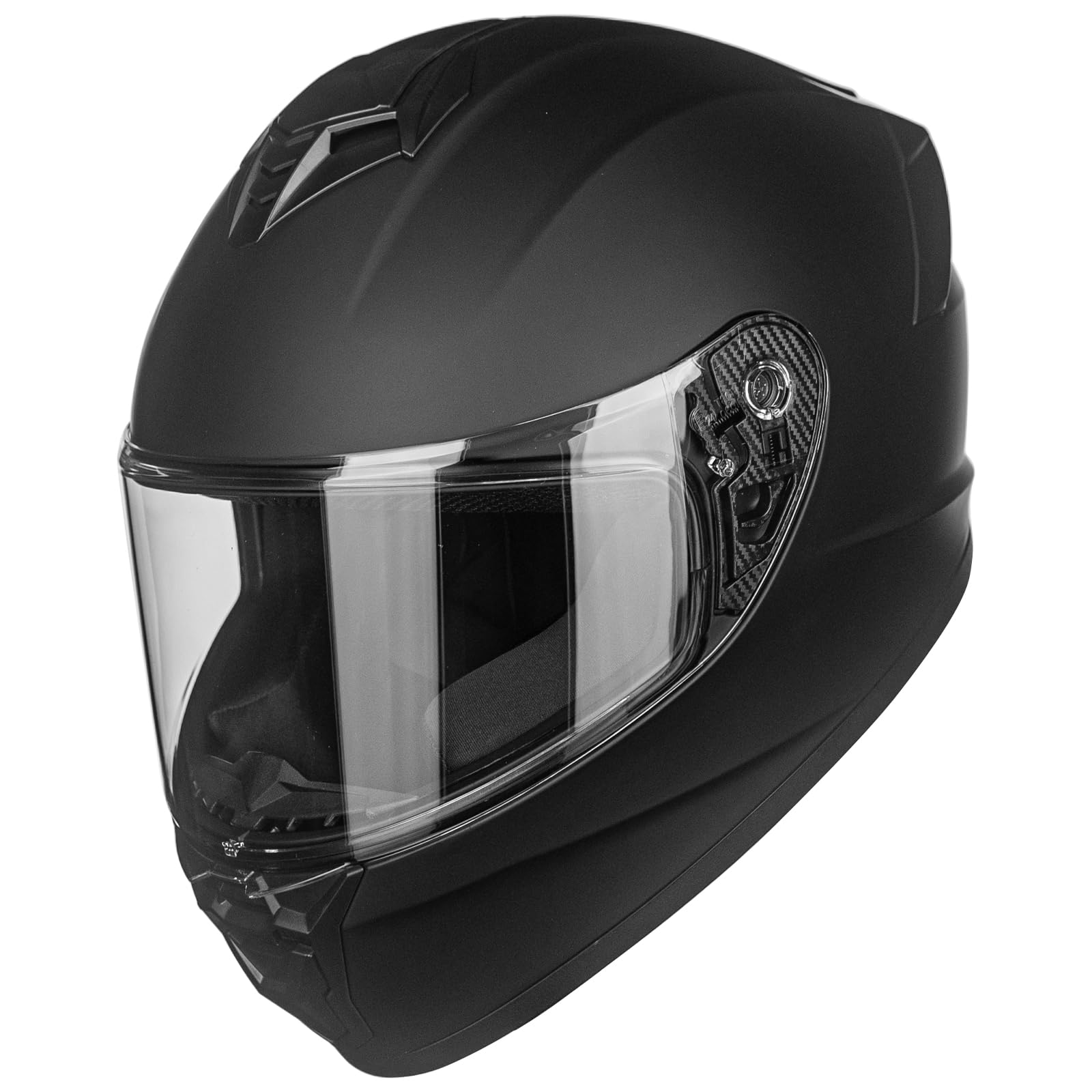 Auboa Full Face Motorcycle Helmet in Matte Black