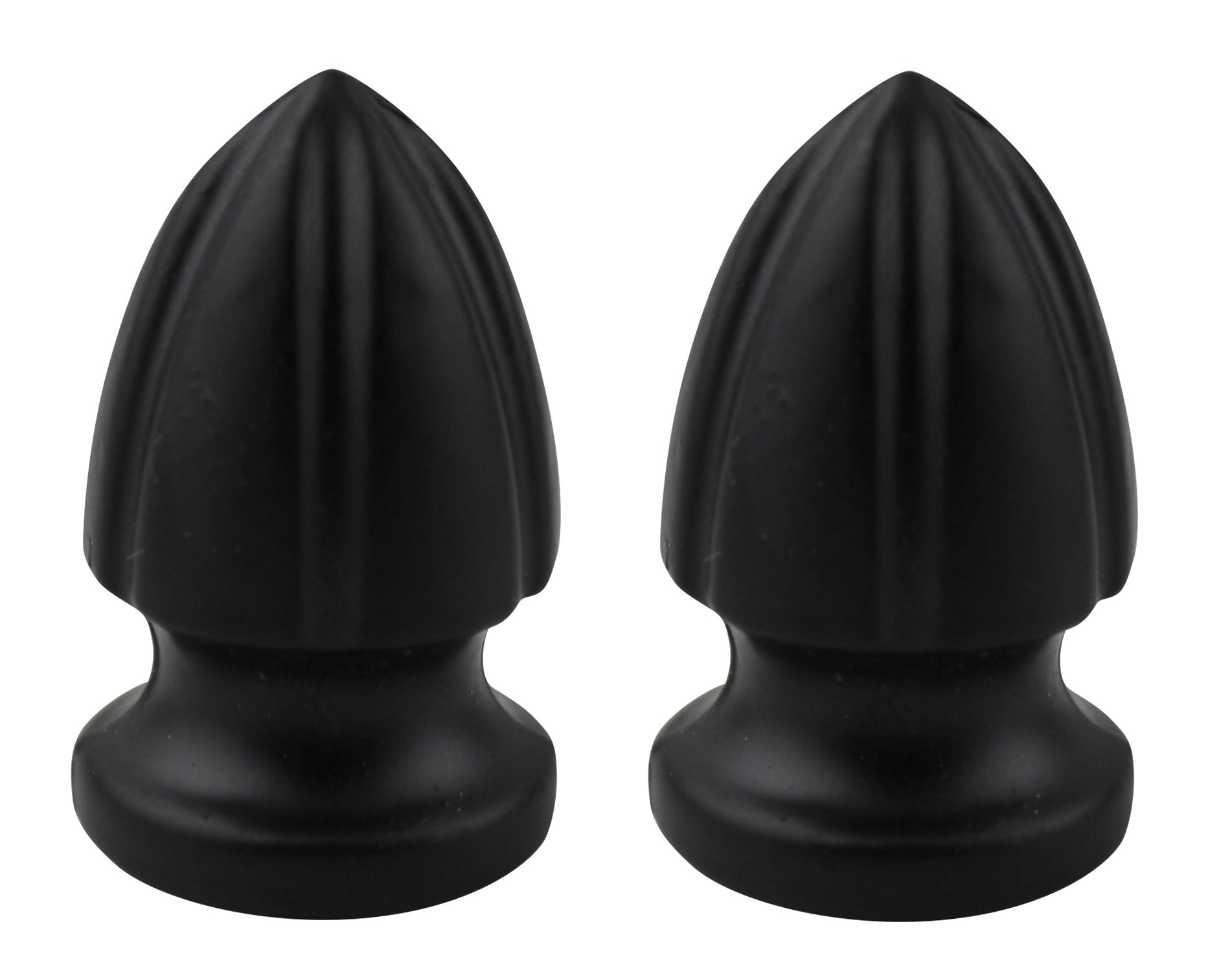 Urbanest Set of 2 Wilton Lamp Finial, 1 1/4-inch Tall, Matte Black