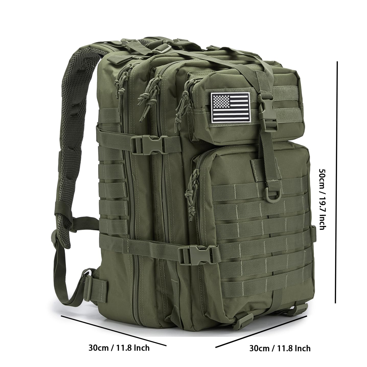 QT&QY 45L Mochilas Militares Tácticas para hombres Mochila de Asalto del Ejército Molle Bolsa de Asalto del Ejército 3 días mochila de emergencia mochila de senderismo para acampar.