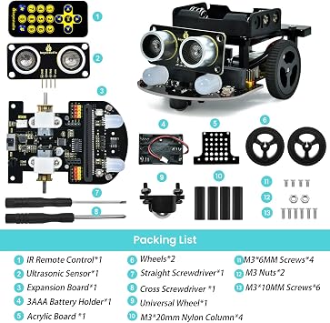 KEYESTUDIO Micro Bit Robot Car Starter Kit for BBC Micro:bit V2
