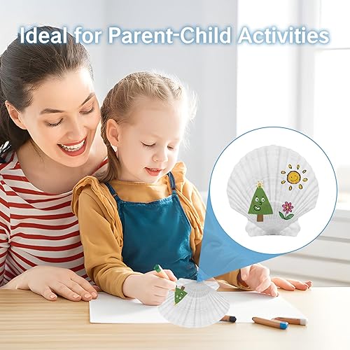 Miniatura 6 de NIIIYTYB Conchas de vieira grandes de 4 a 5 pulgadas, conchas naturales para manualidades, proyectos de bricolaje, decoración de boda en la playa,