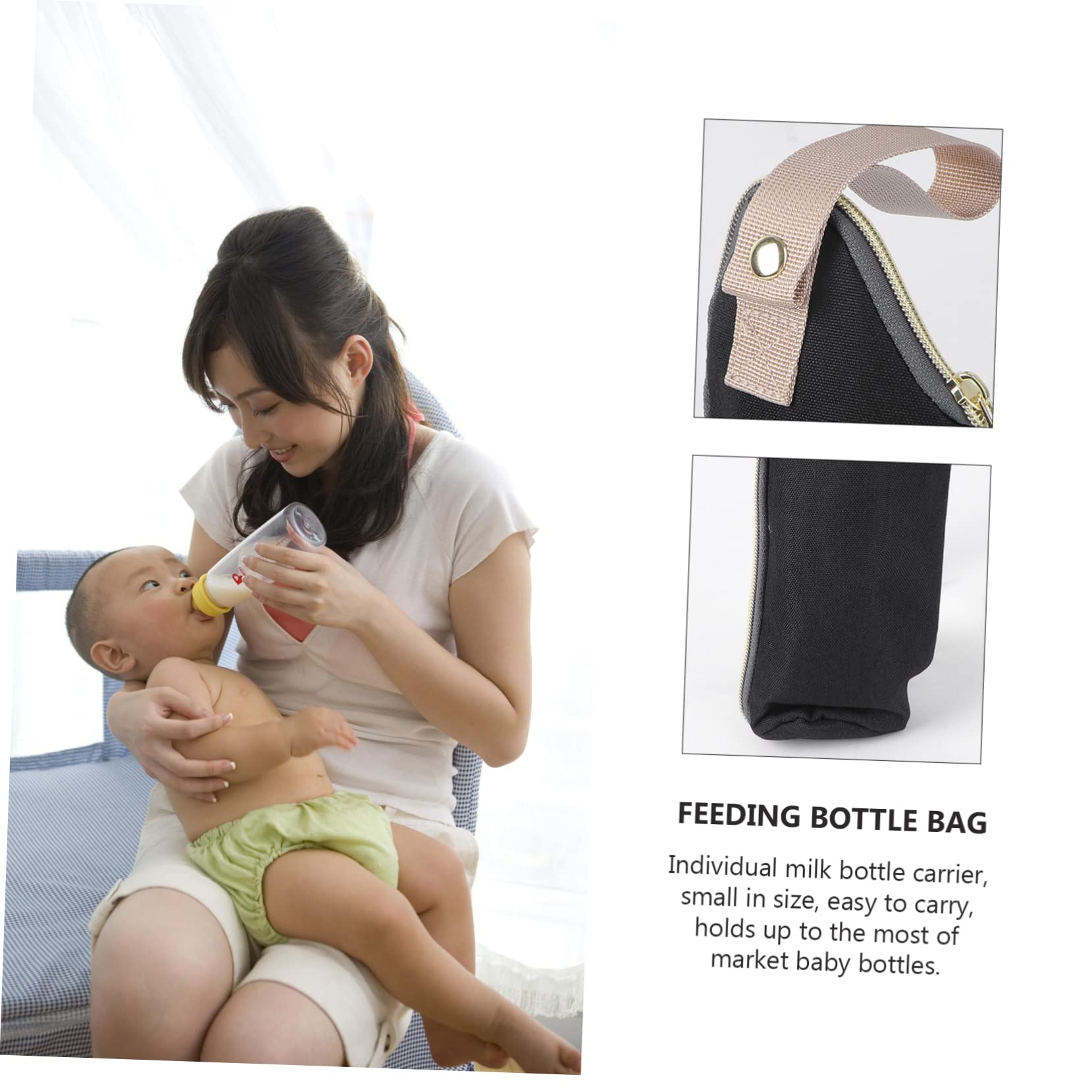 Beatifufu Nursing Bag Insulated Breast Milk Cooler Portable Feeding Bottle Pouch Compact Milk Bottle Carrier Sturdy Handle