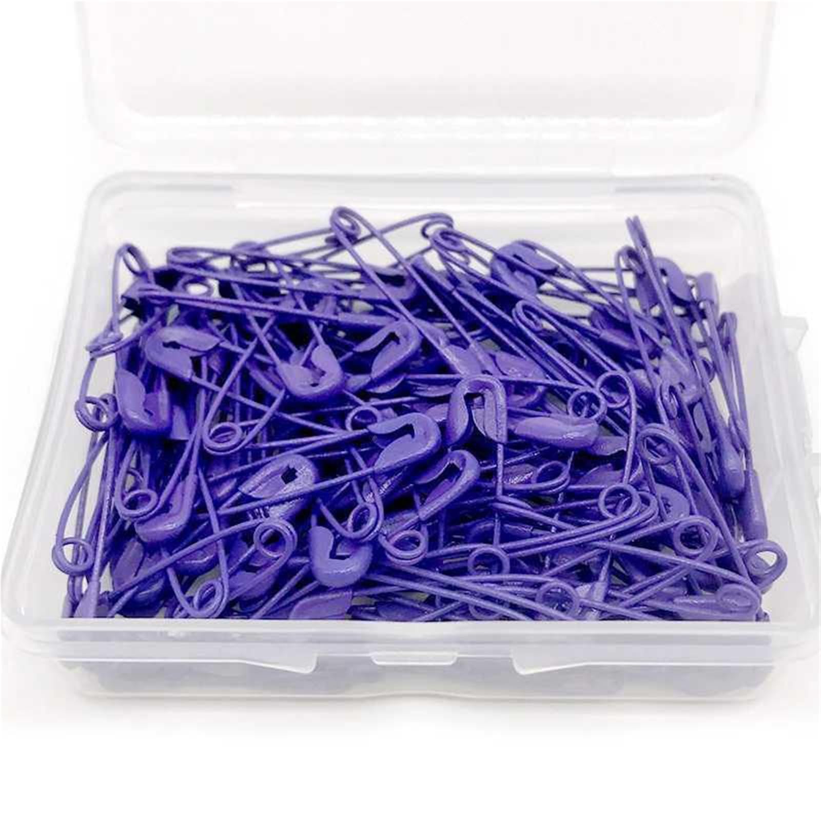 Pins 100pcs Mix Color Colorful Pins Sewing Tools Clothing Accessory 28/38mm Cardigan Sweater Brooch Pin(Purple-100pcs,Length 3.8cm)