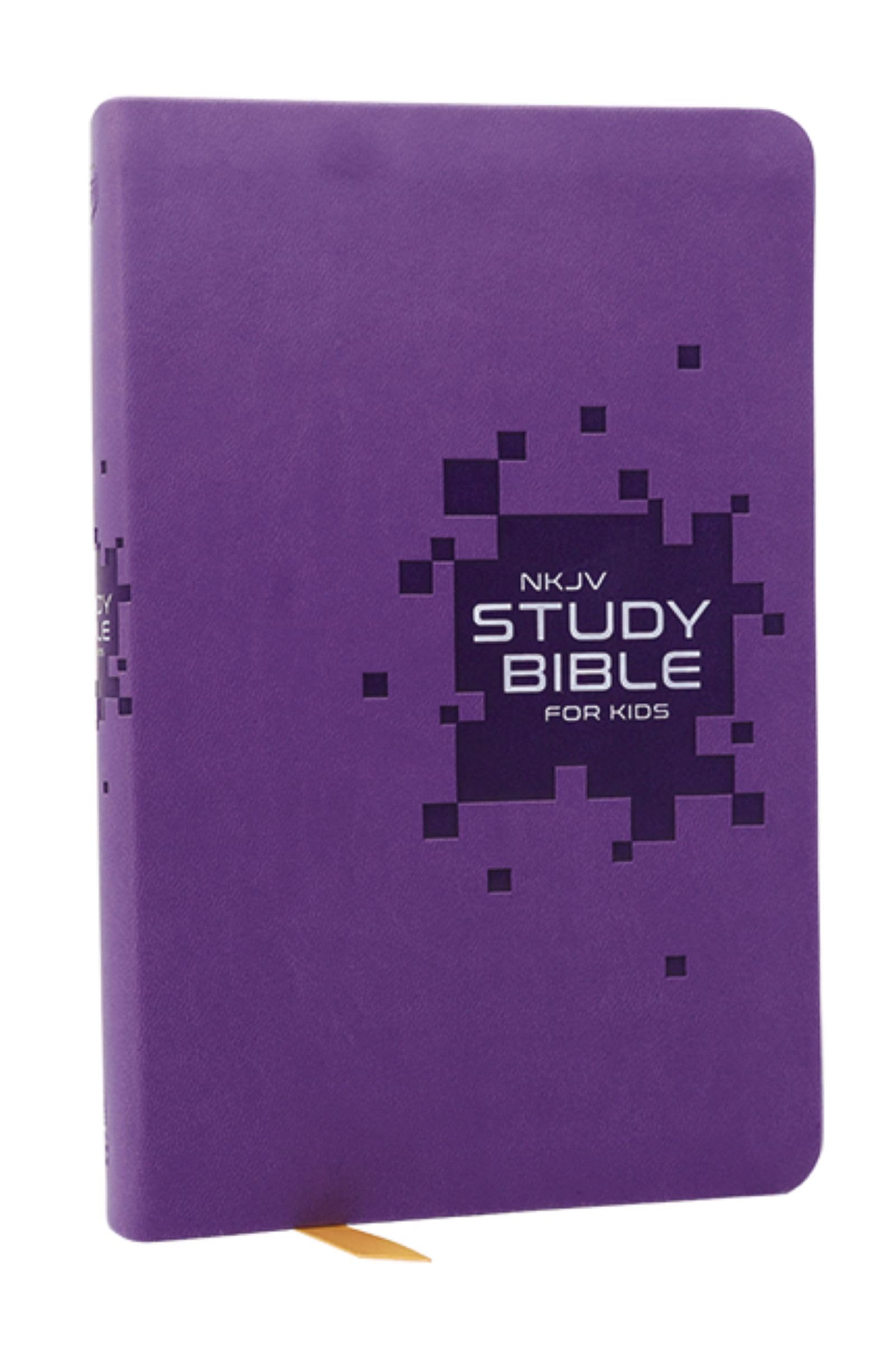 NKJV Study Bible for Kids, Purple Leathersoft by Thomas Nelson