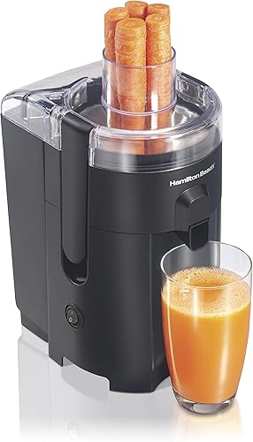 Vista 8 de Máquina Exprimidora Hamilton Beach HealthSmart, Extractor Centrífugo Compacto, Canal de Alimentación de 2.4 Pulgadas para Frutas y Verduras, Fácil