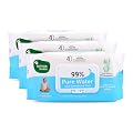 Mother Sparsh 99% Pure Water (Unscented) Baby Wipes I Natural Plant Made Cloth - Super Thick I 72pcs/Pack - Pack Of 3