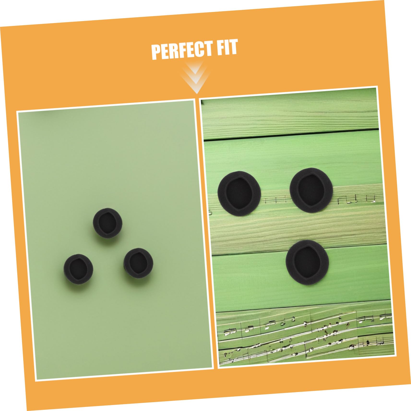 Mikinona 24 Pièces Remplacement des Coussinets d'oreille Pads à Éponge du Casque Coussinets Casque Couvoirs D'éponge du Coussin De Black