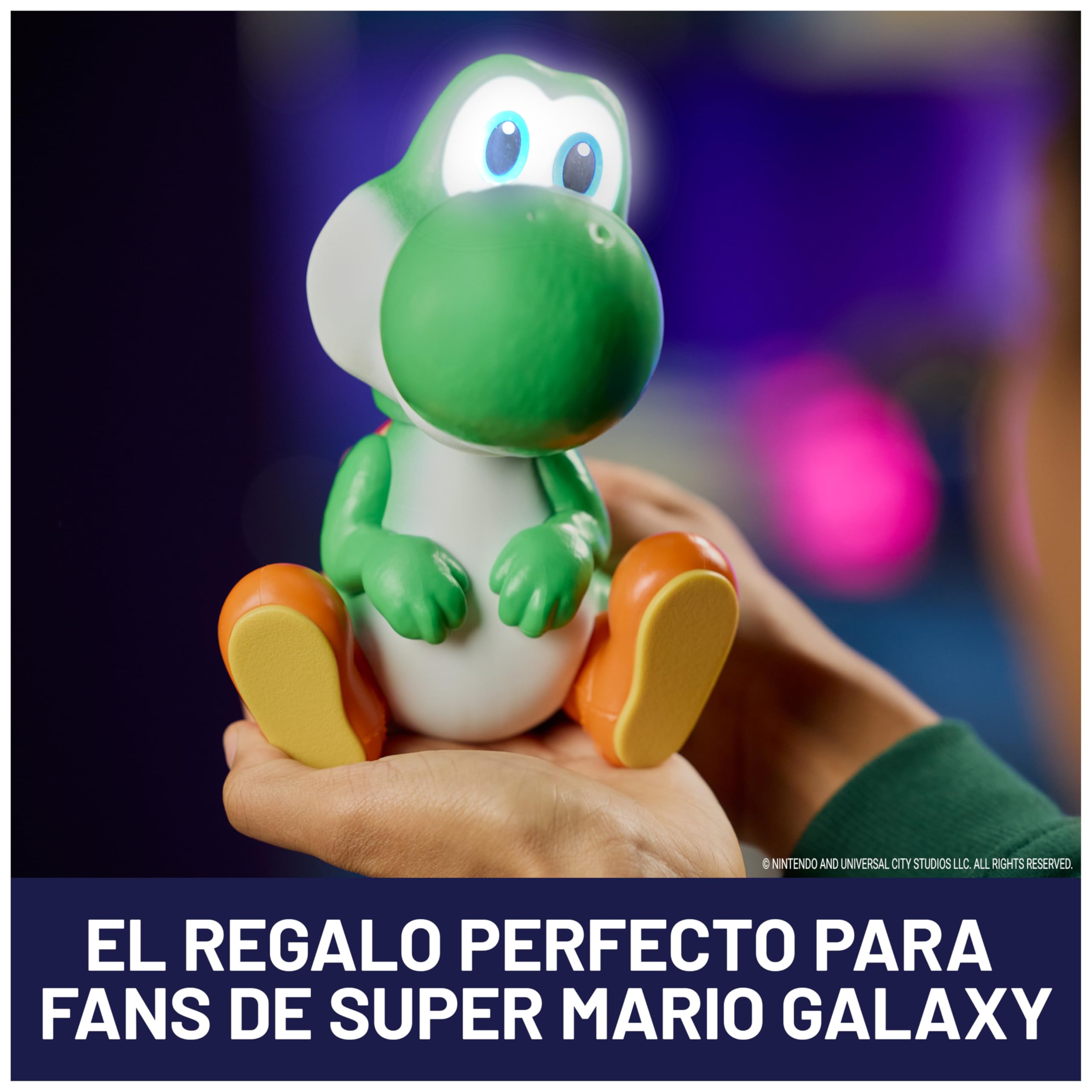 Yoshi - Yoshi Interactivo con Luces Y Sonidos Que Sale del Huevo | Super Mario Galaxy La Película | Mascota Virtual De Mario Bros | Juguetes Niños 4 Años O Más | Regalo Niño 4 Años O Más