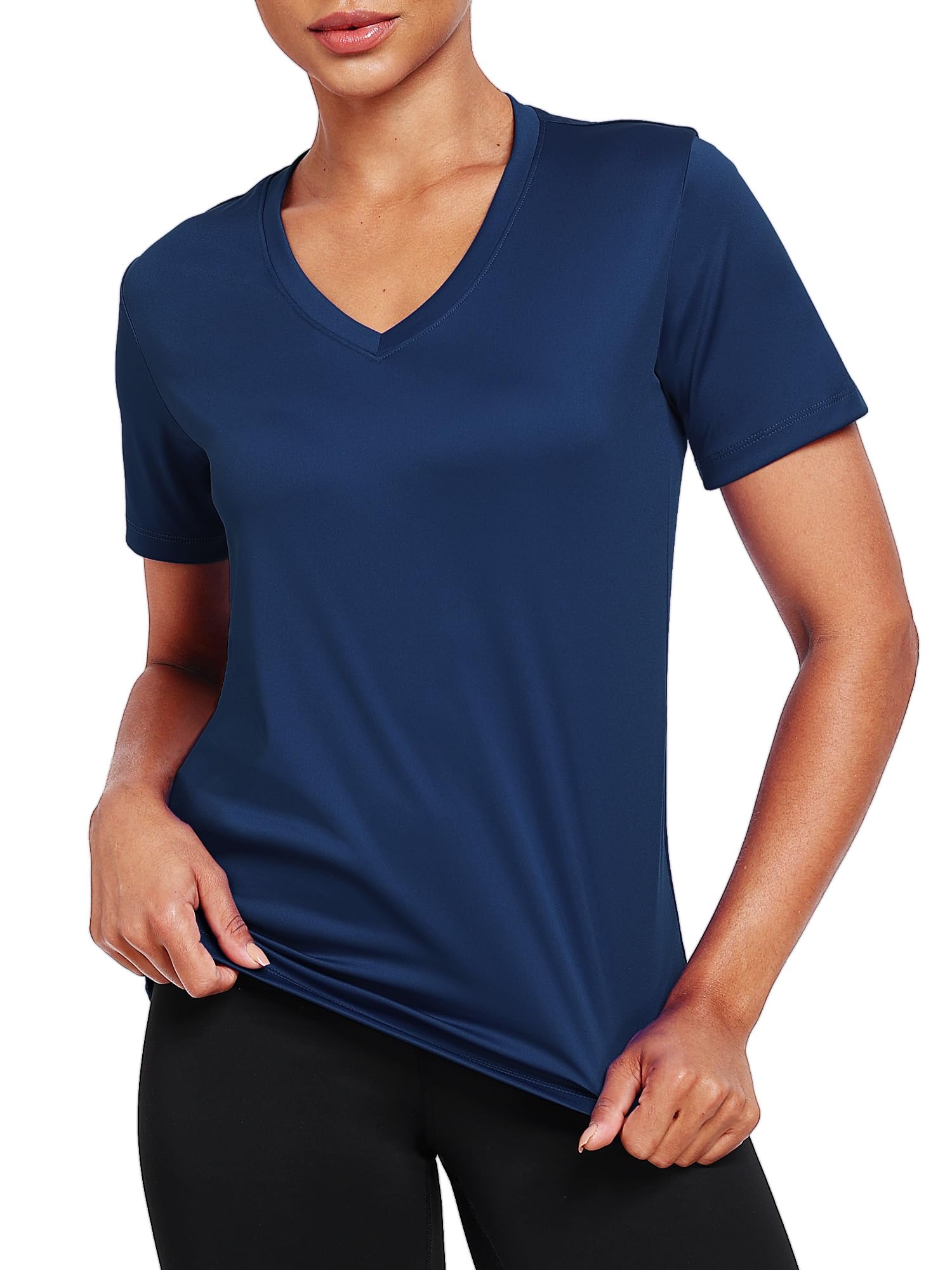 Top da allenamento da donna a maniche corte magliette atletiche UPF 50+ protezione solare magliette da corsa ad asciugatura rapida