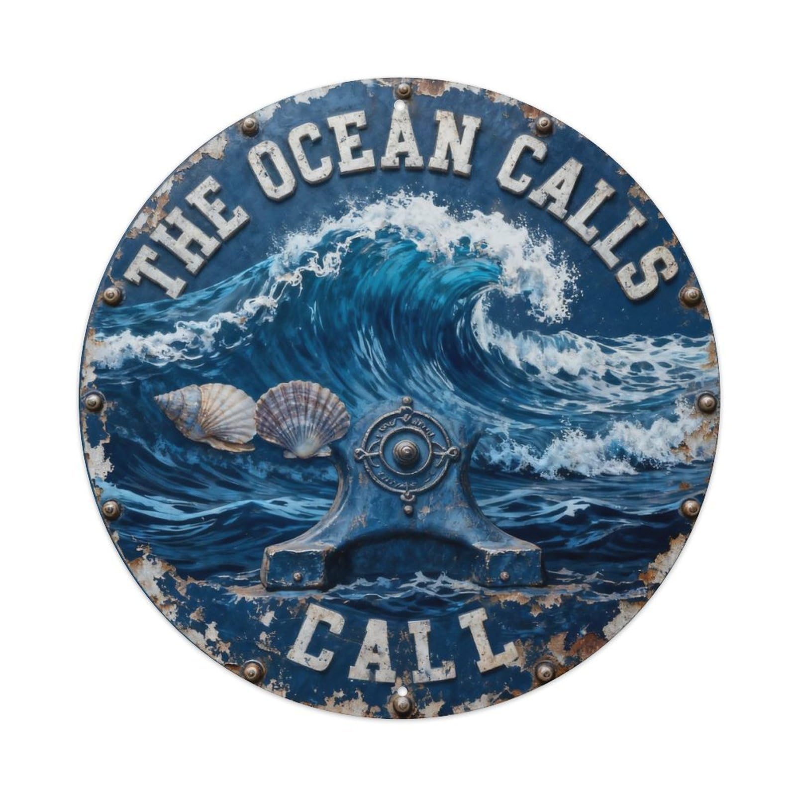 The Ocean Calls Metal Tin Sign Plaque